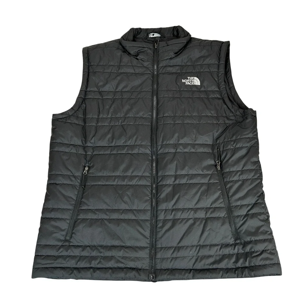 The North Face Mens Black Puffer Vest Full Zip Insulated Jacket Large NF0A3Y4K